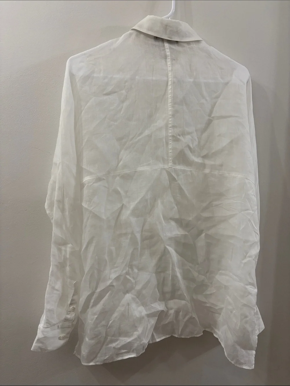Lafayette 148 women’s Linen Blend White Button-Up Shirt - small - Picture 5 of 5